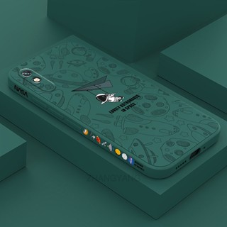 ốp lưng Redmi 9a Ốp Điện Thoại Silicone TPU Mềm Họa Tiết Phi Hành Gia Có Dây Đeo Cho Redmi 9a