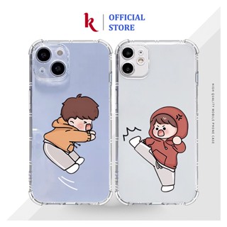 Ốp lưng iphone cặp đôi Karate dẻo trong case 14plus 14 pro max 13 12 promax 11 mini 6 6s 7 8 plus x xr xs Se