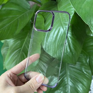 Ốp Điện Thoại PC Trong Suốt Mạ Viền Sang Trọng Dành Cho iPhone 13 13 Pro 13 Pro Max