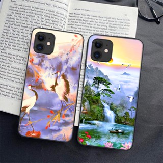 Ốp lưng iphone 11 / 12 / 12 MINI thư pháp phong cảnh , chữ an nhiên -ỐP GIÁ RẺ- CHẤT LƯỢNG
