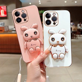 Ốp Điện Thoại Dẻo Tráng Gương 6D Hình Thỏ Sang Trọng Cho OPPO A31 A53 A33 2020 A54 A55 A74 A95 A74 A83 A93 A94 4G A95 5G