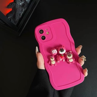 Ốp lưng gợn sóng Lotso hồng dễ thương - ốp iPhone 10/11/12/13/14
