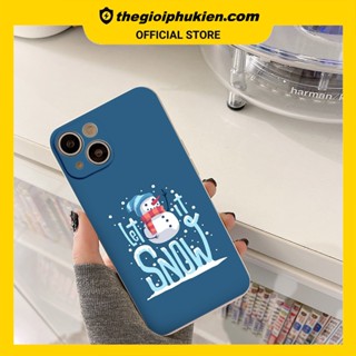 Ốp iphone - Ốp lưng iphone cạnh vuông bảo vệ camera let it snow dành cho ip 6 đến 14promax - ng460