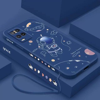 ốp lưng oppo a54 Ốp Điện Thoại Silicone TPU In Hình Phi Hành Gia Kèm Dây Đeo Cho oppo a54
