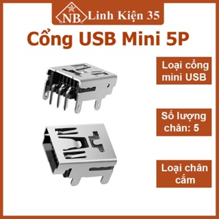 Cổng USB mini 5P chân cắm/chân dán
