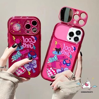 Ốp Điện Thoại Nắp Lật Tráng Gương Họa Tiết Graffiti Cho IPhone 11 14 12 13 Pro MAX 7 8 Plus XR 14 Plus X XS MAX SE 2020