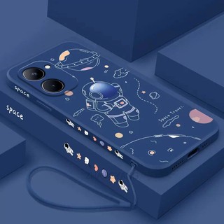 ốp lưng Realme c33 Ốp Điện Thoại Silicone TPU In Hình Phi Hành Gia Kèm Dây Đeo Cho Realme c33