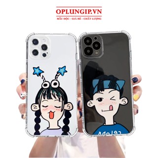 Ốp iphone trai gái lè lưỡi silicon dẻo cạnh vuông cho iphone 11 13 pro max 14 12 pro max mini x r s max 6 s 7 8 plus