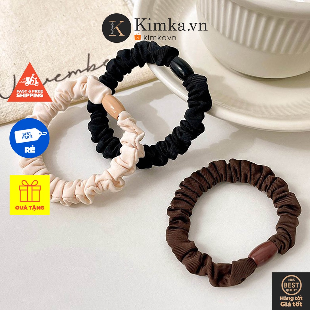 (0866) Chun Buộc Tóc Cột Tóc Vải Thun Đơn Giản