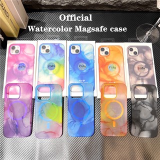 Ốp Điện Thoại Từ Tính Họa Tiết Màu Nước Cho iphone 14 Pro Max 14 Plus 14 Pro