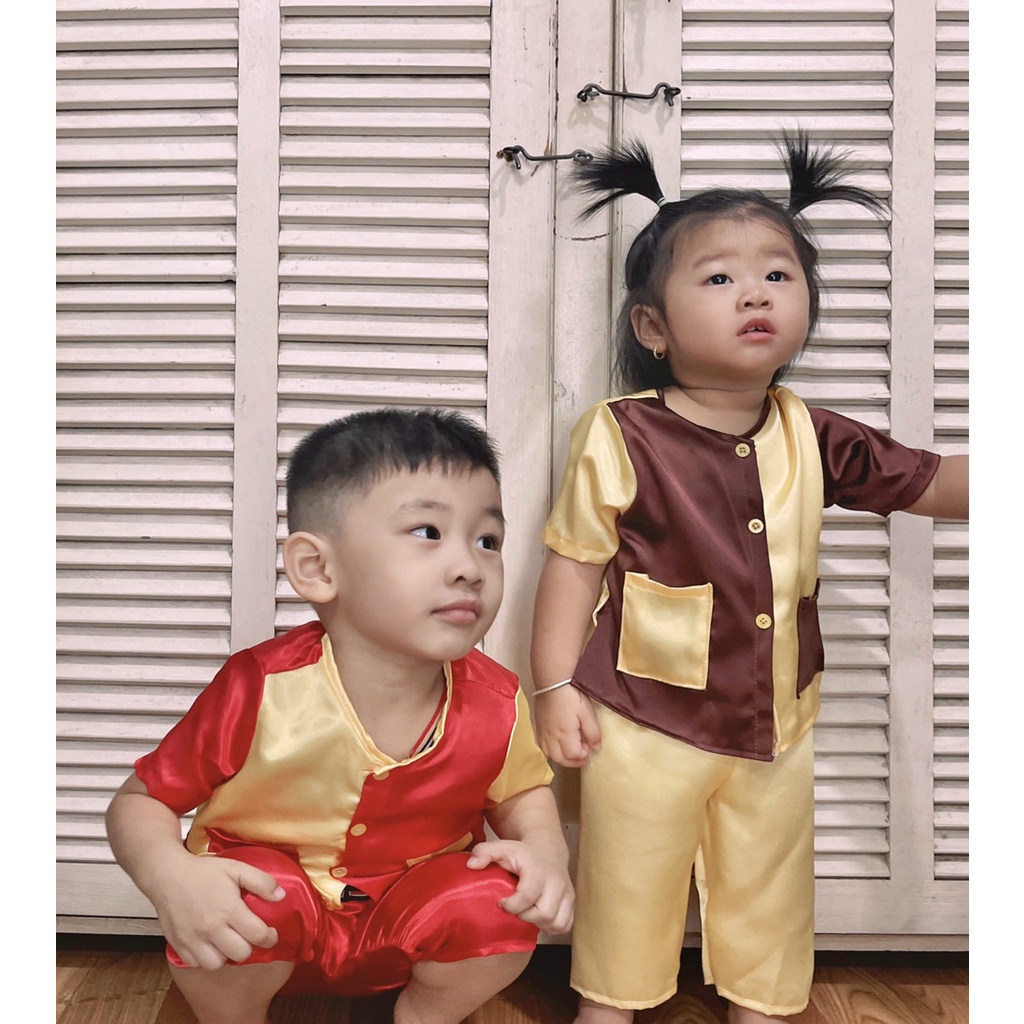 BỘ BÀ BA LỤA GHÉP CHO BÉ