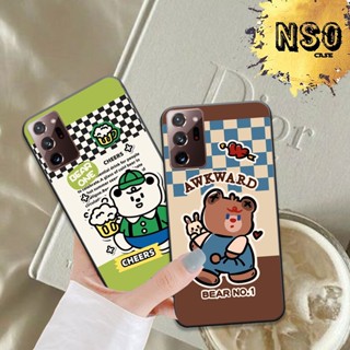 Ốp Samsung NOTE 20 / NOTE 20 PLUS / NOTE 20 ULTRA in hình họa tiết Ca Rô Gấu Siêu Cute Dễ Thương Đẹp Hot Trend 2023