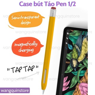 Vỏ bao ốp silicon case bút cảm ứng Kiểu bút chì pencil Gen 2 - Vỏ bọc bảo vệ bút cảm ứng cao cấp Sạc không cần tháo