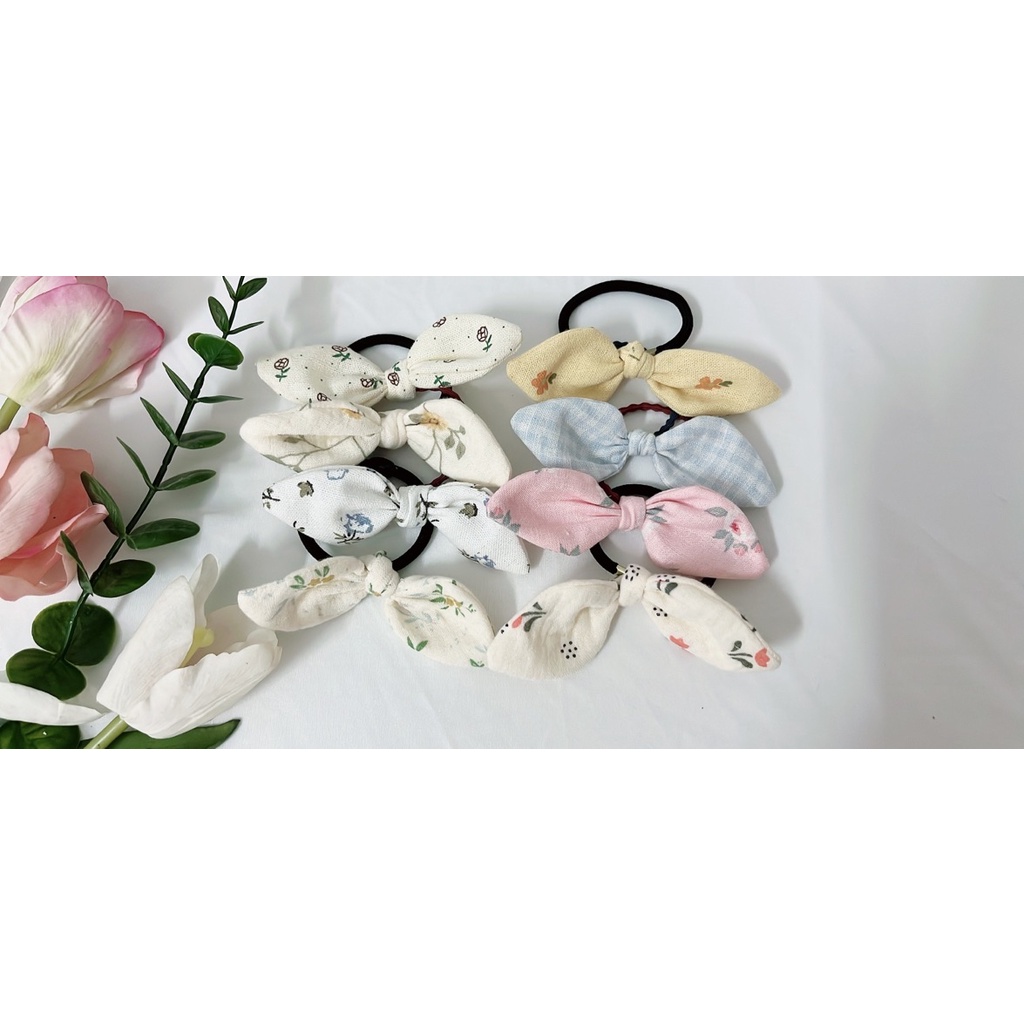 Dây cột tóc, buộc tóc nơ Handmade