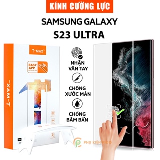 Kính cường lực Samsung S23 Ultra nhận vân tay màn hình đèn UV cỡ lớn T-Max - Dán màn hình Samsung Galaxy S23 Ultra