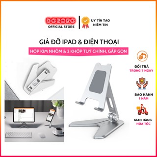 Giá đỡ điện thoại máy tính bảng cho iPhone IPad Surface Samsung Giá đỡ ipad hợp kim nhôm tuỳ ý gấp gọn
