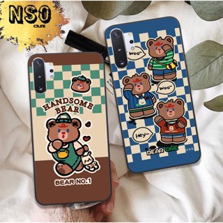 Ốp Samsung NOTE 10 / NOTE 10 PLUS / NOTE 10 LITE in hình họa tiết Ca Rô Gấu Siêu Cute Dễ Thương Đẹp Hot Trend 2023