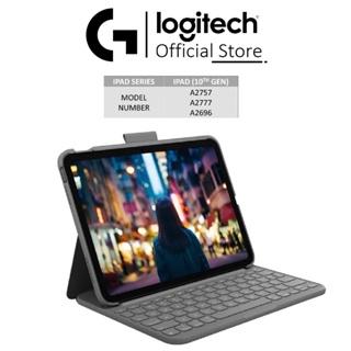 Bao da kèm phím Logitech Slim Folio dành cho iPad Gen 10 (10.9 inch) - Bluetooth, chống thấm nước - Bảo hành 12 tháng