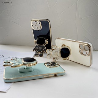 OPPO A15 A15S A7 A5S A12 A12S A9 A5 A31 A12E A53 A33 A74 A92 A52 2020 4G 5G Cho Ốp lưng điện thoại In Hình Astronaut Folding Bracket