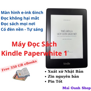 Máy Đọc Sách Điện Tử Amazon Kindle Paperwhite 1 (5Th) Kindle PPW1 Có Đèn Nền Likenew