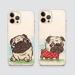 Ốp lưng iphone Chó PUG silicon dẻo ip 7 8 Plus 6 6s Plus 11 13 12 14 Pro MAX XR X XS MAX SE 2020 u393
