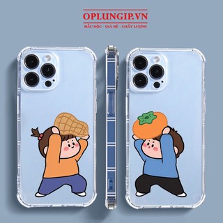 Ốp iphone lạc hồng cạnh vuông có bảo vệ màn hình cho iphone 11 13 pro max 14 12 pro max mini x r s max 6 s 7 8 plus