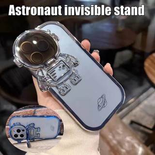 Ốp iPhone 14 13 12 11 Pro max 14 plus case ốp lưng iphone 14 13 12 11 promax Dẻo Trong Suốt Họa Tiết Phi Hành Gia Kèm Giá Đỡ Cho Ốp Điện Thoại iP 11 12 13 14 Pro max 14 plus