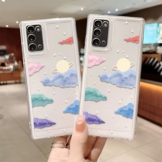 Ốp Điện Thoại Trong Suốt Hình Mặt Trăng / Đám Mây / Không Gian Cho samsung S22 ULTRA A03 A13 A12 A31 A32 A53 A52 A10S A51 A71 A50 A