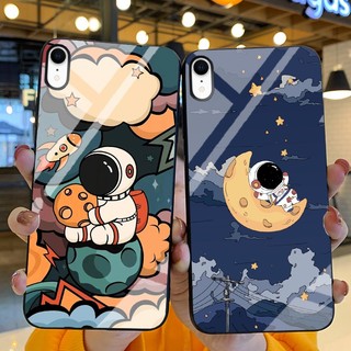 Ốp Lưng IPHONE XR Ốp kính bóng cao cấp Phi Hành Gia