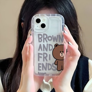 Ốp Điện Thoại Trong Suốt Hình Gấu Cho iphone 14promax 11 13 12 7Plus X XS Max