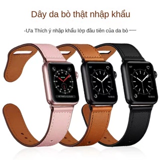 Dây đeo bằng da thật cho Apple Watch ultra 49mm iWatch Series 8 7 6 5 4 41mm 45mm 40mm 44mm