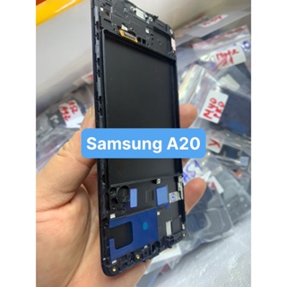 Màn hình điện thoại zin samsung A20 - ic - liền khung / hàng zin đã test ok ( tặng kèm 1 tuýp keo )