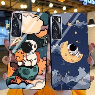 Ốp Lưng VIVO V20 SE Ốp kính bóng cao cấp Phi Hành Gia