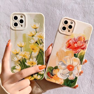 Ốp Lưng Basic Camera Nổi - Mẫu Flower Painting
