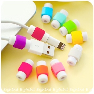 Phụ Kiện Bảo Vệ Dây Cáp Sạc USB Bằng Silicon Màu Kẹo Dễ Thương Tiện Dụng