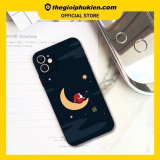 Ốp iphone - Ốp lưng iphone cạnh vuông bảo vệ camera Santa câu quà dành cho ip 6 đến 14promax - ng463