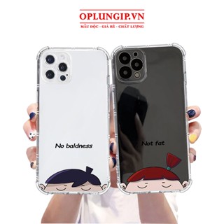 Ốp lưng iphone chống sốc trong suốt đầu nam nữ cho iphone 11 13 pro max 14 12 pro max mini x r s max 6 s 7 8 plus