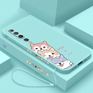 Ốp Điện Thoại Silicon TPU Mềm Hình Cún Có Dây Đeo Màu Tương Phản Cho Xiaomi 10 lite Xiaomi 10s Xiaomi 10