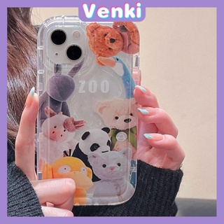 Case For iPhone 14 Pro Max TPU Soft Jelly Airbag Clear Case Cute Animals Case Camera Protection Shockproof For iPhone 14 13 12 11 Plus Pro Max 7 Plus X XR