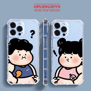 Ốp lưng iphone silicon dẻo cặp đôi béo tròn cho iphone 11 13 pro max 14 12 pro max mini x r s max 6 s 7 8 plus