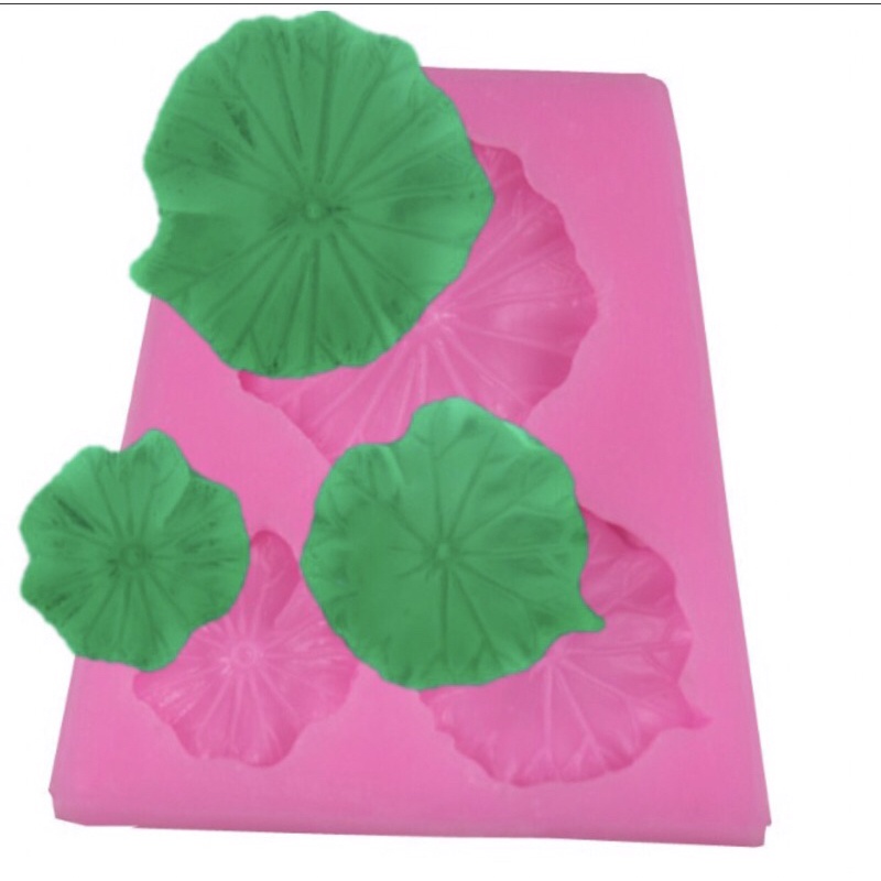 Khuôn silicon 3 lá sen làm xôi đậu, bánh bao