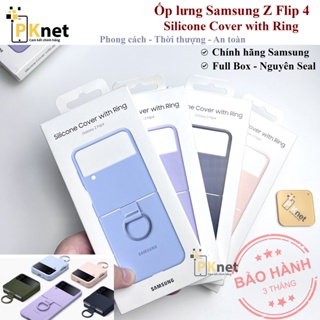 Ốp lưng Samsung Z Flip 4 CHÍNH HÃNG Silicone Cover with Ring [Sản phẩm Fullbox, Nguyên seal]