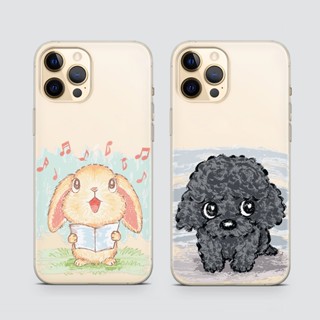 Ốp iphone Cún Thỏ cute silicon dẻo ip 7 8 Plus 6 6s Plus 11 13 12 14 Pro MAX XR X XS MAX SE 2020 u394