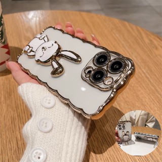 Ốp Điện Thoại iPhone 14 Pro Max 12 13 11promax 14 Plus ốp lưng iphone 14 pm TPU Mềm Trong Suốt Có Giá Đỡ Hình Thỏ 3D Dễ Thương Cho