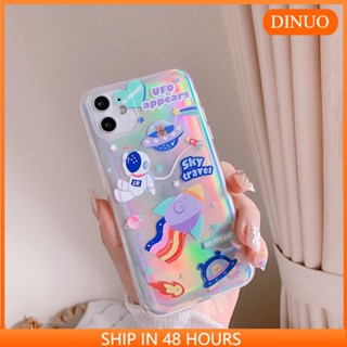 Ốp lưng iphone Ốp điện thoại mềm ánh laze in hình phi hành gia cho iphone11 11pro Xsmax XR 8plus Dinuo case
