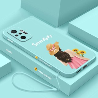 Ốp Điện Thoại TPU Silicon Mềm Hình Cô Gái Có Dây Đeo Màu Tương Phản Cho Redmi note 10 Pro Redmi note 10