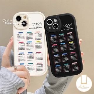 Ốp Điện Thoại TPU Mềm In Hình Lịch Cho iPhone 6 7 6S 8 Plus 11 12 13 Pro Max 14 Pro Max XR X XS Max XS 2023