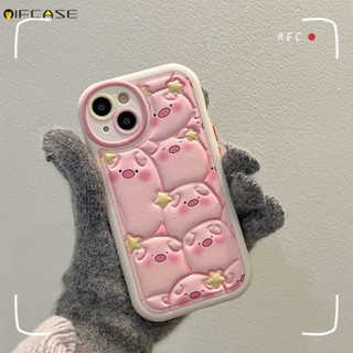 Ốp Điện Thoại Da Mềm Chống Sốc Hình Chú Heo Hồng 3D Cho iPhone 14 Plus 14 13 12 11 Pro Max