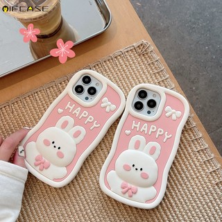 Ốp Điện Thoại Silicon Dẻo Đính Nơ / Thỏ 3D Dễ Thương Cho iPhone 14 Plus 14 13 12 11 Pro Max