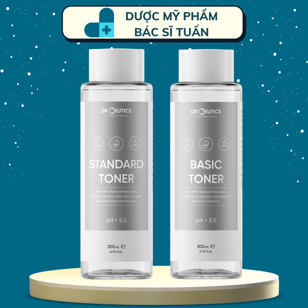 DRCEUTICS Basic Toner Và Standard Toner Cấp Ẩm Cho Da (200ml)